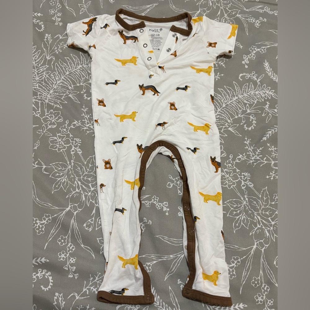 Kyte BABY White and Brown Dog Jumper